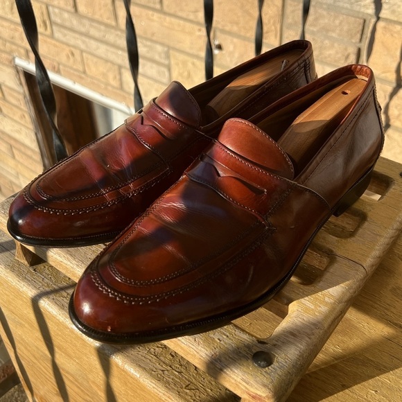 Johnston and Murphy Men’s Cognac Loafers B 11 Size 9.5W - Picture 2 of 13